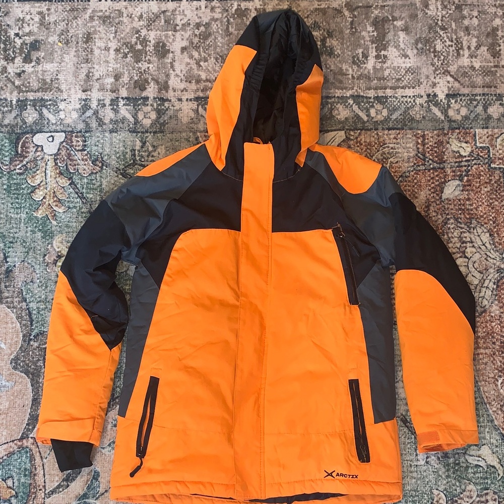 Arctix Orange Winter Ski Coat Boys Size Large